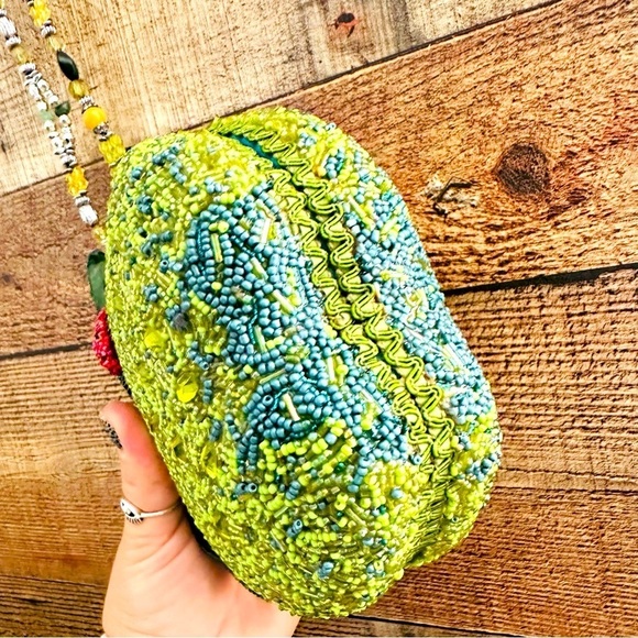 Mary Frances Unique Apple A Day Beaded Purse - Picture 7 of 13